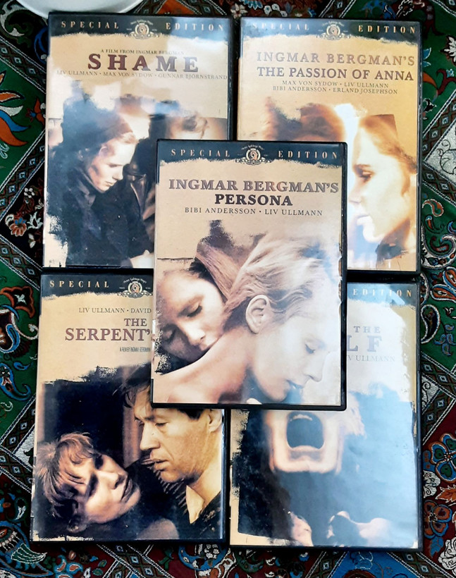 پنج عدد DVD از فيلم هاي اینگمار برگمن با قاب